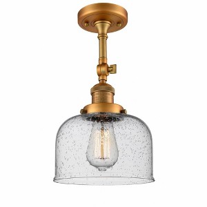 Bell - 1 Light Semi-Flush Mount In Industrial Style-14 Inches Tall and 8 Inches Wide - 1 of 1