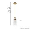 Rossmoor Clear Glass Mini Pendant Ceiling Light Fixture Luxe Gold - Hunter Fan - 4 of 4