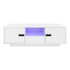 PAGED Modern High Glossy Coffee Table with Storage Drawer & Cabinets,Colorful LED Accent Center Table for Living Room,Bedroom - 4 of 4