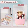 Maison 360 Rotating Plastic Desk Pen And Makeup Organizer With 5 Slots - 4 of 4