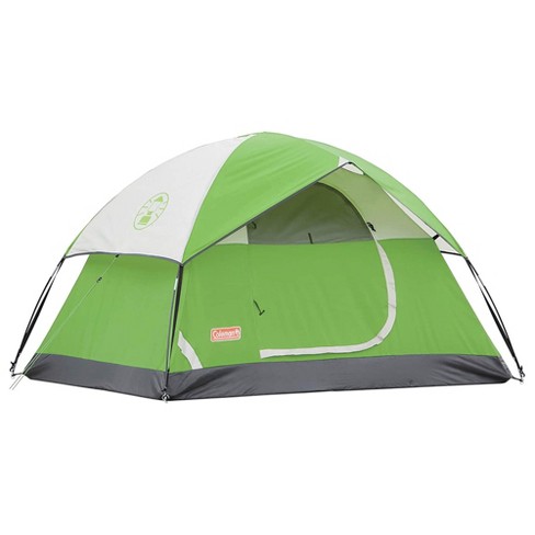 Coleman Sundome Setup 4.5 Foot Center Height 3 Person Warm Weather Camping With Rainfly, Mesh And Uvguard Material, Palm Green : Target