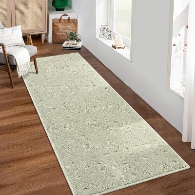 Washable Non-Slip Rug, Vintage Medallion Floral Doormat & Accent Carpet, Low-Profile Textured Living Room Bedroom Kitchen Runner, Office Home Decor