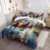 Horse Comforter Bedding Set Wild Animal Horse Theme Print Bedding Set for Kids Teen Girls Boys Room Decor, Queen Bedding Set with 2 Pillowcases - 2 of 4