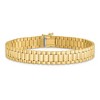 Black Bow Jewelry Mens 10mm 14k Yellow Gold Polished & Satin Panther Link Bracelet, 8 In - 4 of 4