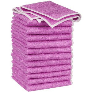 Unique Bargains Super Absorbent Microfiber Kitchen Towel 12 Packs - 1 of 4