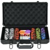 Soozier 300/500 Chip, 14 Gram Clay Poker Chips Set with Aluminum Case, Casino Poker Chips with 2 Decks of Playing Cards, Dealer Button & 5 Dice - 4 of 4