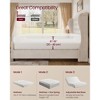 VASAGLE Queen Bed Frame with Tall Headboard, Upholstered Platform Bed Frame Queen Size, with Wingback Tufted Headboard  Cappuccino Beige - 4 of 4