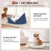 MaseiKar 2 in 1 Foam Cat Bed Cave for Kittens and Small Dogs, Windproof Cat Beds with Side Barriers, Calming Cat Nest, Cat Hideaway - 3 of 4