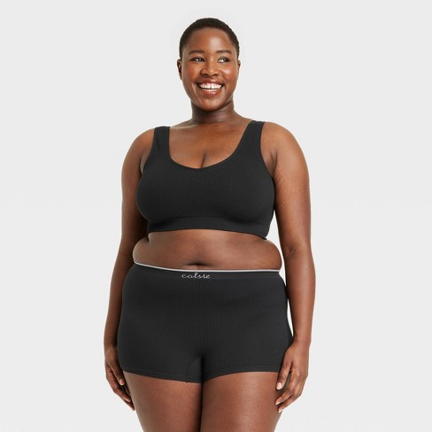 Women's Seamless Boy Shorts - Colsie™ Black XXL