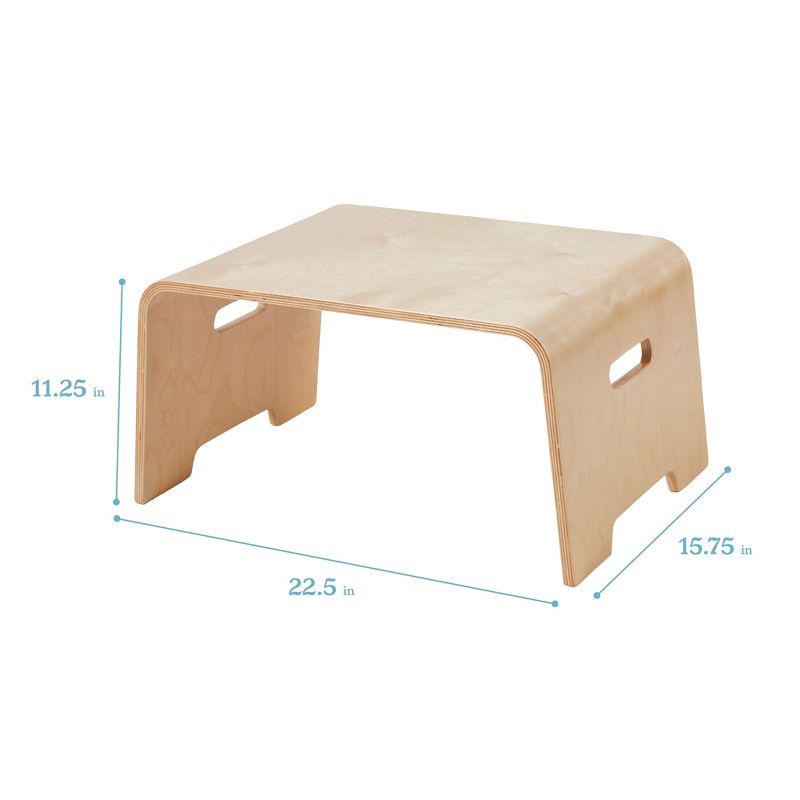 ECR4Kids Bentwood Lap Desk with Handles, Activity Table, Natural, 3 of 14