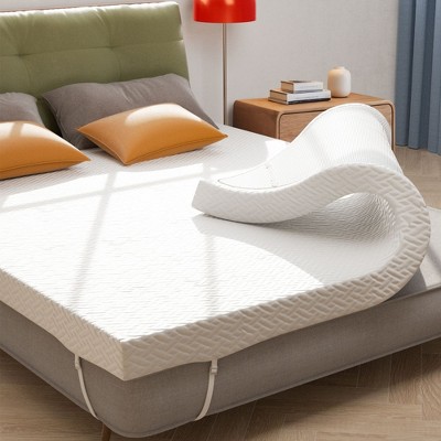 ZACHVO 3-Inch Gel-Infused Memory Foam Mattress Topper with Cooling Ice Silk Cover – Queen Size