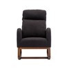 PAGED Premium Linen Accent Chair with Solid Wood Legs & Convenient Side Pocket, High-Back Rocking Armchair for Living Room, Natural Beige - 4 of 4