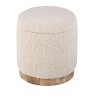 Carolina Chair  Table Handwoven Hestia Round Wood Base Storage Ottoman - 2 of 4