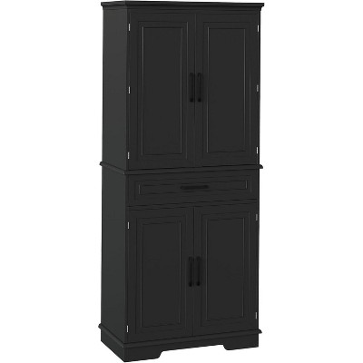 72" Tall Cabinet with Drawer, 6 Doors and Adjustable Shelves, Large Kitchen Pantry Storage Cabinet for Dining Room, Living Room