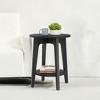 Round End Table Farmhouse Small Side Table Living Room Corner Table Drink Table - image 4 of 4