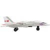 Grumman F-14 Tomcat Fighter Aircraft Gray with Red Stripes with Runway Section Diecast Model Airplane by Runway24 - image 2 of 3