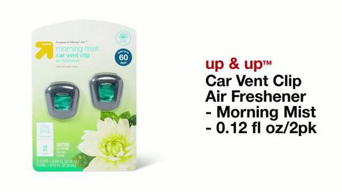 Car Vent Clip Air Freshener - Morning Mist - 0.12 fl oz/2pk - up &#38; up&#8482;, 2 of 5, play video