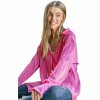 Women's This is Love Pleated Button Down Top - And The Why - 3 of 3