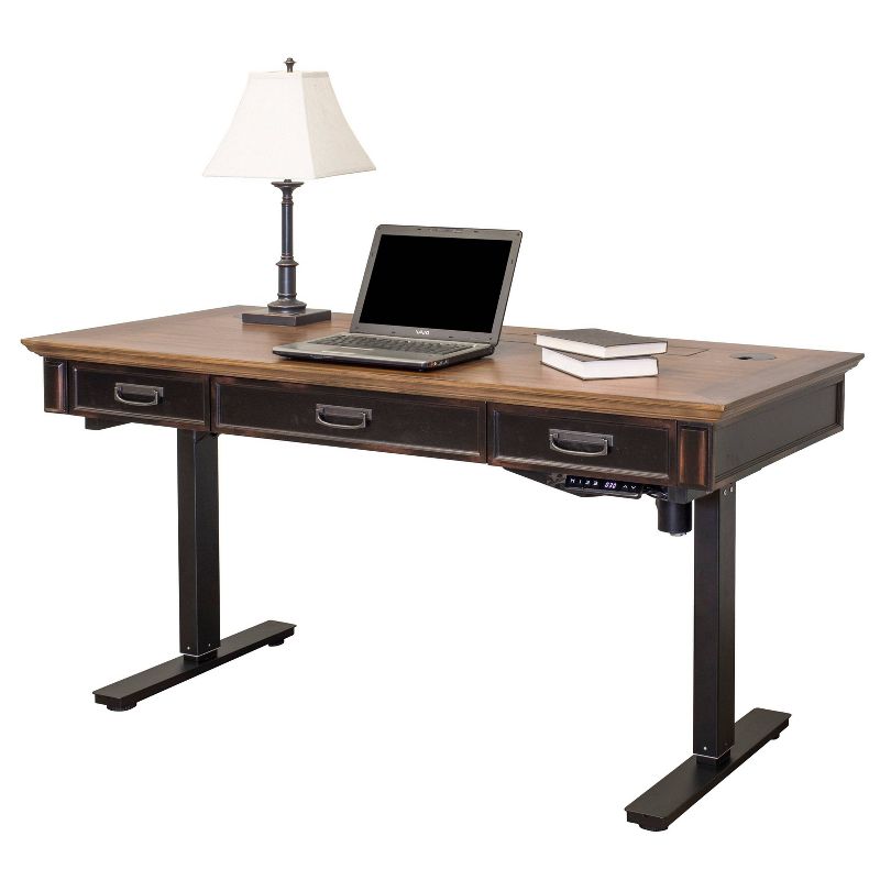 Hartford Electric Sit/Stand Desk Brown - Martin Furniture, 1 of 6