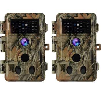 BlazeVideo 2-Pack 24MP 1296P H.264 Outdoor Waterproof Trail, Cameras with Night Vision, Motion Activated, 0.1S Trigger Time