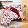 Christmas Duvet Comforter Cover Set, Reversible Cute Patterned Xmas Holiday Quilt Cover with 2 Pillowshams, Soft Washable Microfiber Bedding - 4 of 4