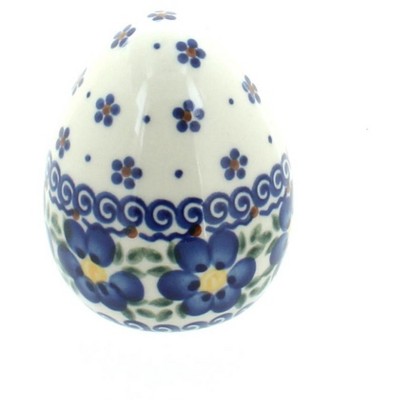 Blue Rose Polish Pottery Spring Blossom Medium Decorated Egg