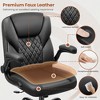 KERDOM Office Chair Computer Desk Chair PU Leather Swivel Executive Task Chair with Adjustable Height, Black - 4 of 4