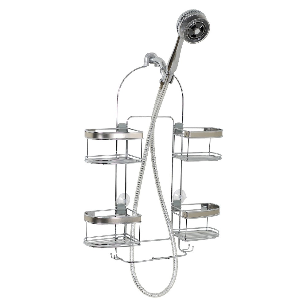 UPC 043197132222 product image for Zenna Home Expandable Rust-Resistant Large Shower Head Caddy - Chrome | upcitemdb.com