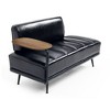 NicBex Modern Faux Leather Loveseat Sofa with Swivel Tray Side Table,Unique Armless Bench Sofa for Living Room,Bedroom - 4 of 4