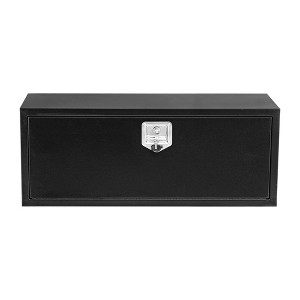 24" Metal Truck Tool Box, Heavy Duty Tool Chest Organizer With Lock and Keys, Truck Bed Toolbox for Pick Up, Trailer, Utility Tractor, Deck Box - 1 of 4