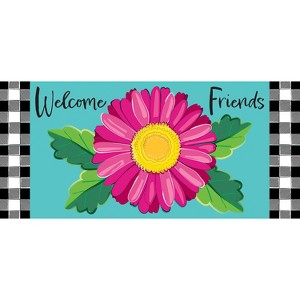 Evergreen Welcome Friends Daisy Sassafras Indoor Outdoor Switch Doormat 1'10"x10" Multicolored - 1 of 1