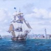 Old Modern Handicrafts Whaler 'Lexington' Leaving Nantucket Canvas Print – Russ Kramer 19th-Century Maritime Art 35x23 in - 2 of 4
