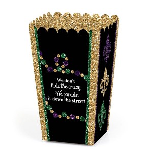 Big Dot of Happiness Mardi Gras - Masquerade Party Popcorn Favor Treat Boxes - Set of 12 - 1 of 4