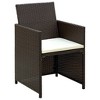 vidaXL 4 Piece Patio Lounge with Cushions Set Poly Rattan Brown - 4 of 4