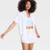 Women's Scalloped Edge Button-Down Pajama Shirt - Auden™ - 3 of 3
