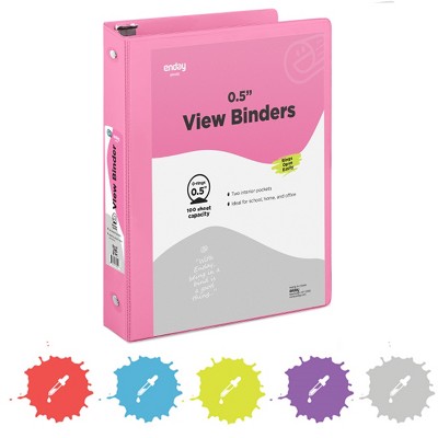 Enday 3-Ring View Binder With 2-Pockets