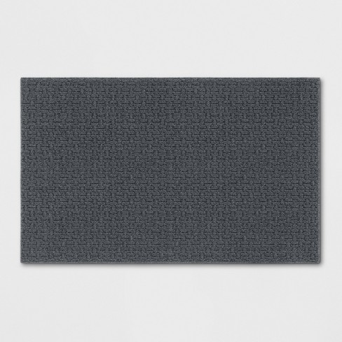 Washable Solid Tufted Accent Rug Gray