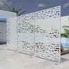 PexFix Outdoor Metal Privacy Screen Garden Fence Bricks Pattern Wall Applique - 4 of 4