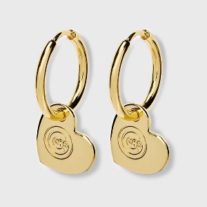 Bijoux Sport by Luv Aj MLB Gold Logo Heart Hoop Earrings - 1 of 3
