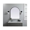 Elegant Lighting Metal Frame Arch Mirror 33x42 Inch in Black - 2 of 4