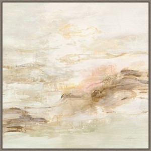 30" x 30" Ivory Hues by Silvia Vassileva Framed Canvas Wall Art Print - Amanti Art: Modern Decor, Hand-Stretched, Polystyrene Frame - 1 of 4