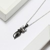 Ginny Black Cat Necklace for Women Kitty Pendant Sterling Silver Ginger Lyne Collection - 2 of 4