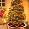 COZONY Buffalo Plaid Christmas Tree Skirt, Red and Black Reindeer Design Holiday Decor for Indoor - 2 of 4