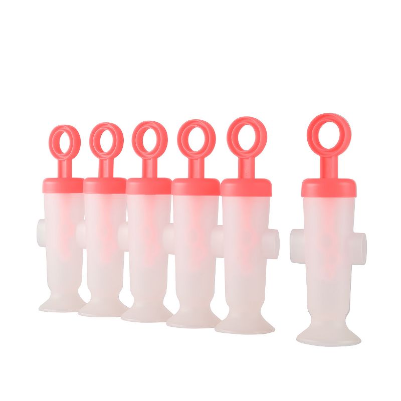 Cuisipro Snap-Fit Circle Pop Mold, 2.9oz/85ml, Set of 6, Coral, 1 of 6