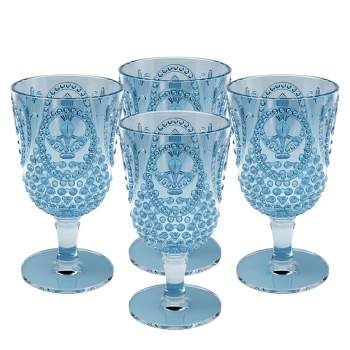 Vintage Leaf Embossed Colored Goblet 340ml Green Pink Blue Clear Wine  Glasses Goblets Stemware Glass Cup 1PC Table Decor