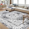Washable Runner Rug, Vintage Oriental Low Pile, Ultra-Thin Non-Slip, Distressed Accent Carpet for Hallway, Kitchen, Bedroom - 2 of 4