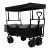 VisioGear Collapsible Wagon with Canopy, Wagon Stroller, Foldable Wagon for Camping, and Garden Use, Black, 45.28"*22.83"*38.78" - 4 of 4