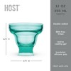 HOST FREEZE Margarita Cocktail Glasses, Frozen Cup Double Wall Plastic Margarita Glasses Drinking Set Modern Drinking Glasses Aqua Blue Set of 2 - 3 of 4
