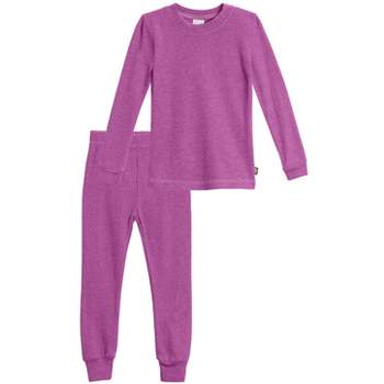 City Threads Girls USA-Made Soft & Cozy Thermal 2-Piece Long Johns