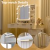 57.00"Makeup Vanity Desk with Mirror and Lights, Vanity Table, 5 Drawers, Side Cabinet, Storage Shelves for Bedroom, White - 4 of 4